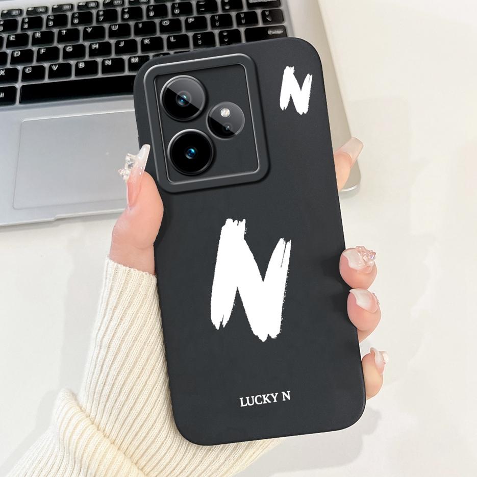 For Realme GT7 5G Case RMX5061 Cute Lucky Letters Cover Soft TPU Matte Phone Case For Realme GT 7 Pro GT7 T 7T GT7T Fundas Coque
