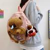 Large Capacity Capybara Plush Backpack Animal Cartoon Backpack  Kids Birthday Gift