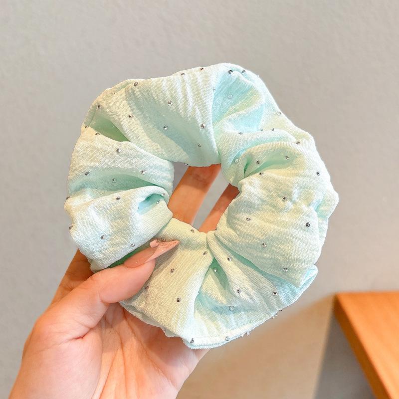 Korean Style Spring/Summer Floral Intestine Hair Scrunchie for Women – Elegant Ponytail Tie and Mori Girl Accessory.