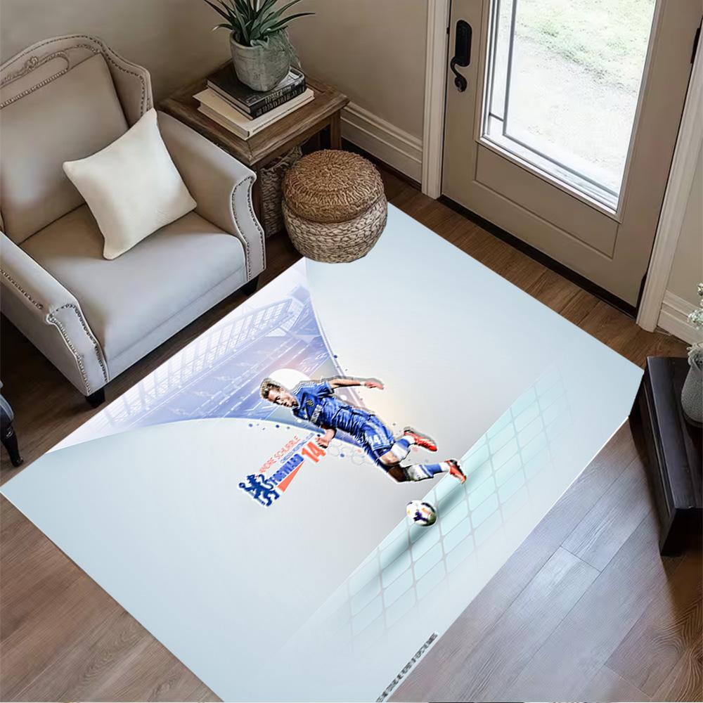 Football Player Action Carpet Suitable for Game Room Living Rooms Kitchen Foyer Anti-slip Rug Office home decor Perfect Gift for Women/Men
