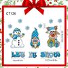 2024 Christmas Cartoon Magnet Fridge Stickers Christmas Tree Santa Elk Snowman Kitchen Fridge Wall Stickers Xmas Decoration