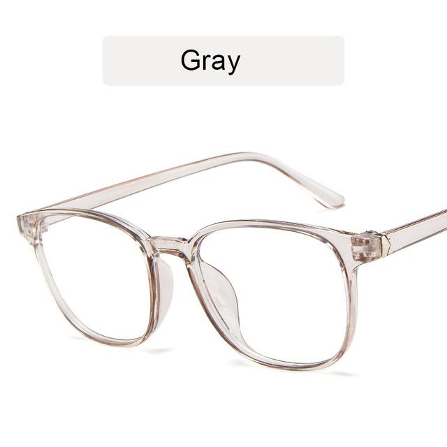 

Transparent Square Computer Glasses Frame Women Men Anti Blue Light Round Eyewear Blocking Glasses Optical Spectacle Eyeglass сірий