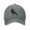 Vintage Crow Raven Black Bird Retro Funny Gifts Baseball Hats for Men Women Cowboy Hat Trucker Hat Sun Hats