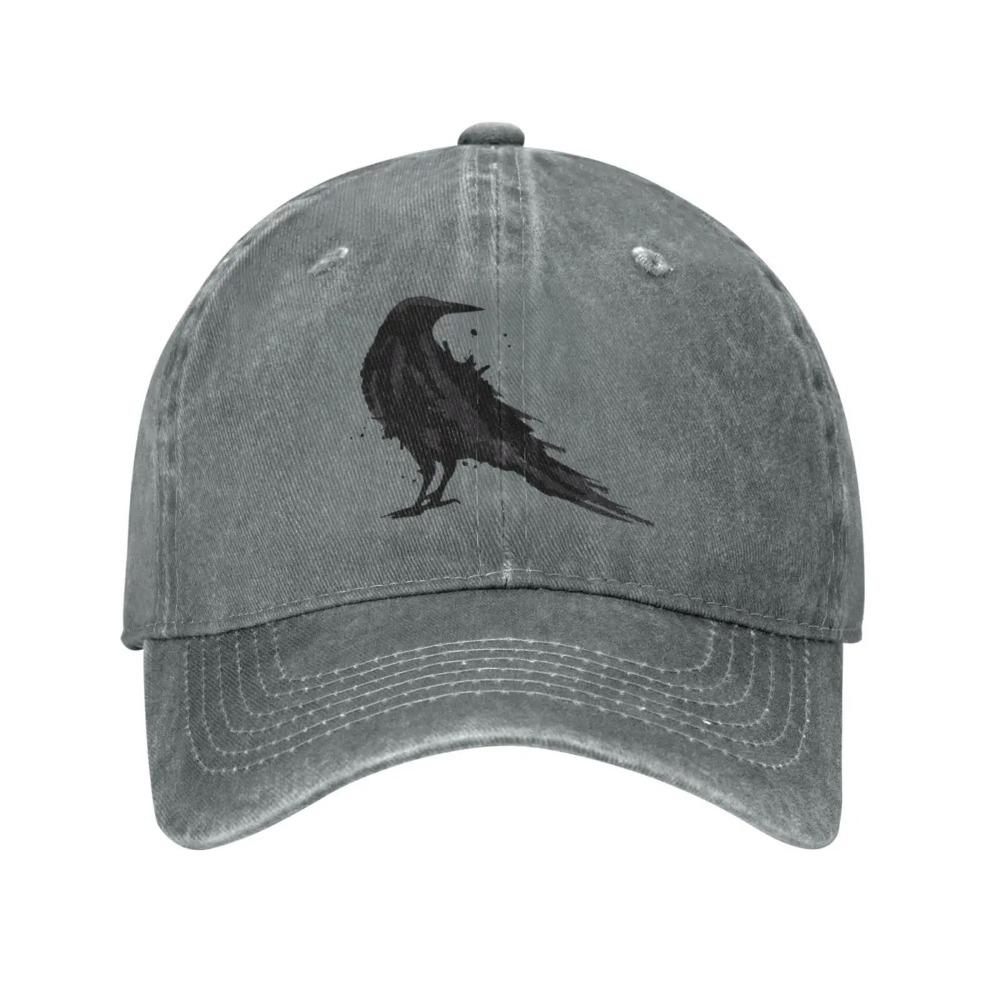 Corvo Corvo Uccello Nero Retrò Regali Divertenti Cappellini da Baseball per Uomo Donna Cappello da Cowboy Cappello Trucker Cappelli da Sole