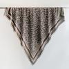 Spring and Autumn new rice gray leopard print scarf women's double-sided imitation cashmere thickened warm fringed large square scarf shawl dual-p