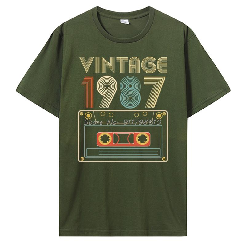 New Men T-shirt Vintage 1985 1986 1987 1988 1989 Tshirt Women T Shirt Men Cotton Tees Hip Hop Harajuku Streetwear