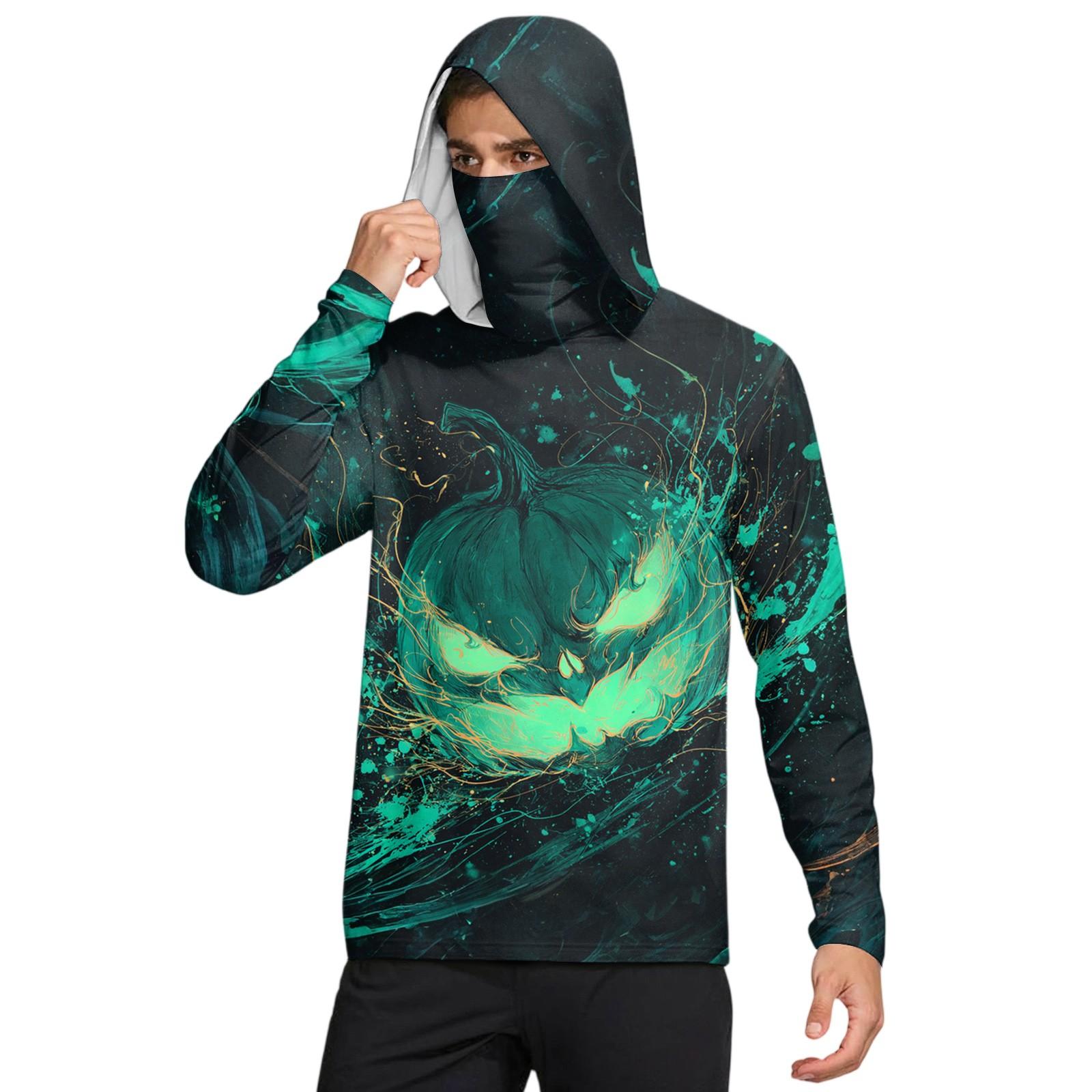 

Мужская рубашка с защитой от солнца UPF50+, быстросохнущая рубашка с длинным рукавом, рубашка для бега, тренировок, рыбалки XL