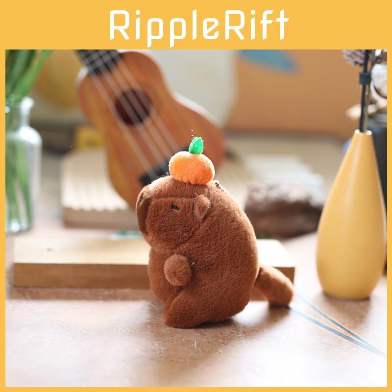 Capybara Stuffed Plush Toy With Wiggling Tail For Kids Gift And Decor Bag
