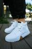 Men's Fashion Faux Leather Flat Heeled Boots Bootie Boots White Shoes