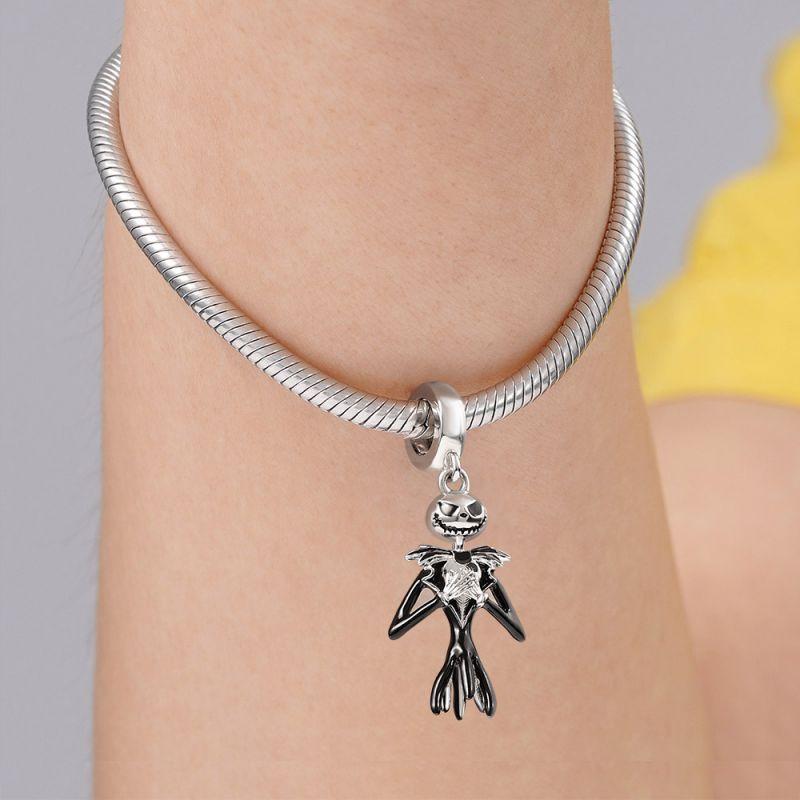 New Halloween S925 Silver Multi Character Thrilling Carnival Charm Bead Fit for Original Bracelet DIY Boutique Jewelry