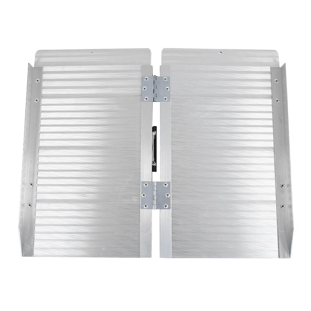 Folding Portable Wheelchair Ramp Aluminum Mobility Scooter Carrier Rack With Handle