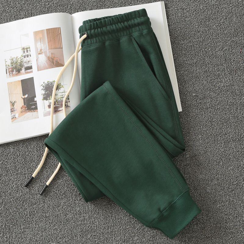 

Повседневные серые спортивные штаны из 100% хлопка на весну и осень Dark green L code pants