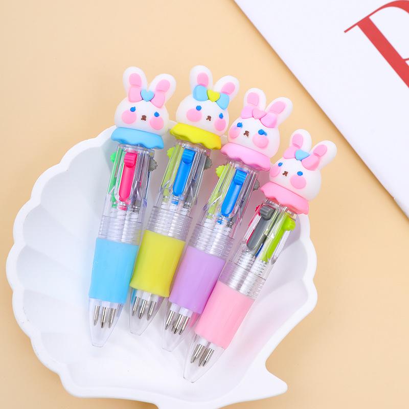 Entzückender Tierkopf Mini-Kugelschreiber in vier Farben - Schülergeschenk Schreibwaren.