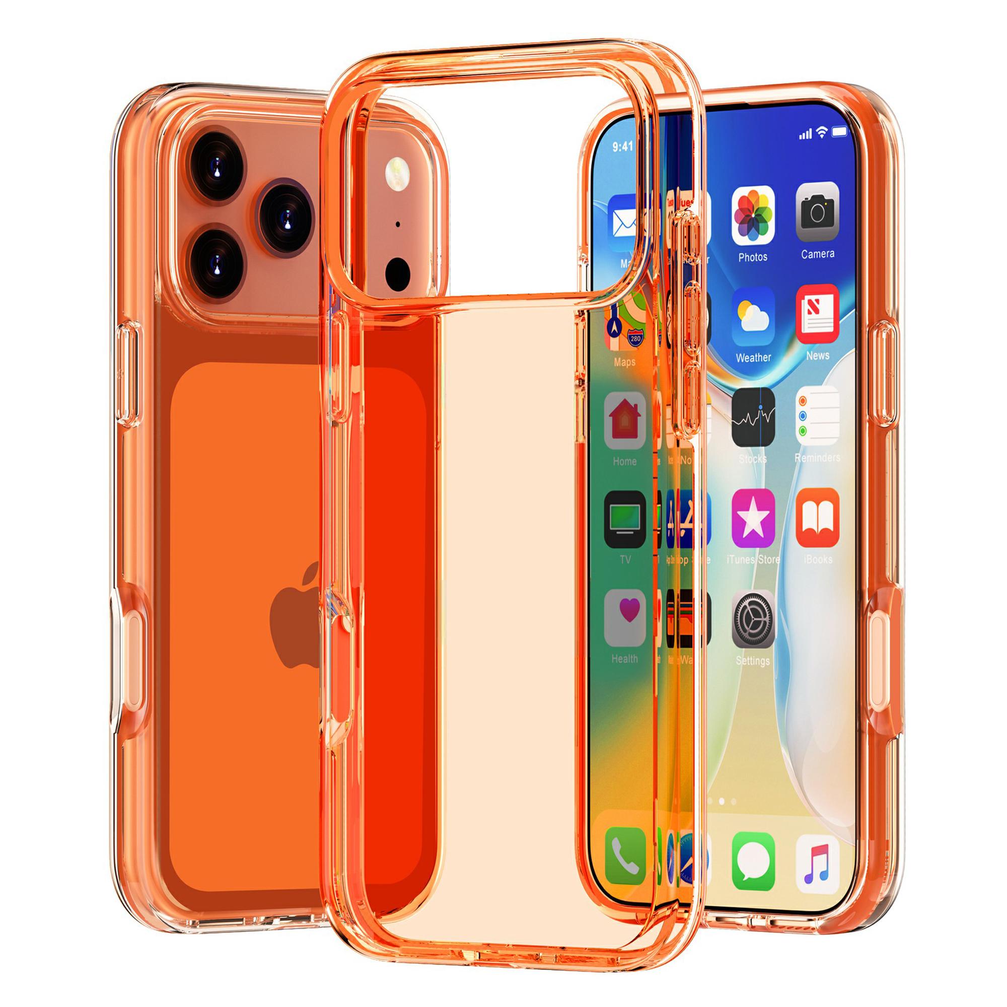 For iPhone 17 Pro Max Case PC + TPU Shockproof Clear Phone Cover