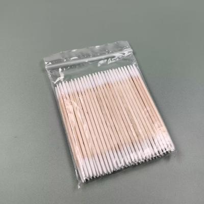 Dřevěný hrot Bavlněný tampon Dlouhý 7 cm 100/300 ks Dřevěná rukojeť Hrot Polopermanentní Vyšívané Bavlněné tampony