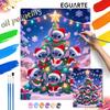 Stitch Christmas Tree Oil Painting Hand Painting Art Kit Coloring Painting Handmade Diy Home Decoration Gift
