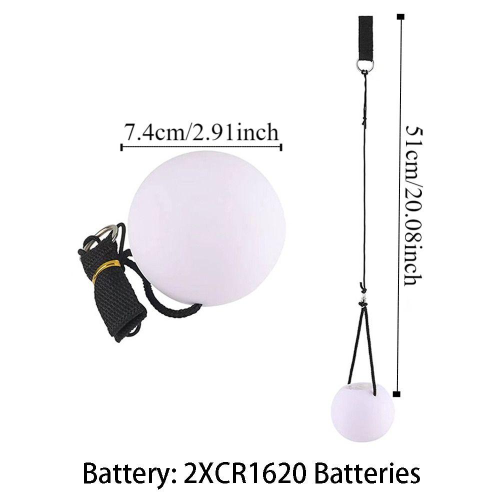 Waterproof LED POI Ball Colorful Luminous Belly Dance Throwing Ball Spinning Balls  Xmas