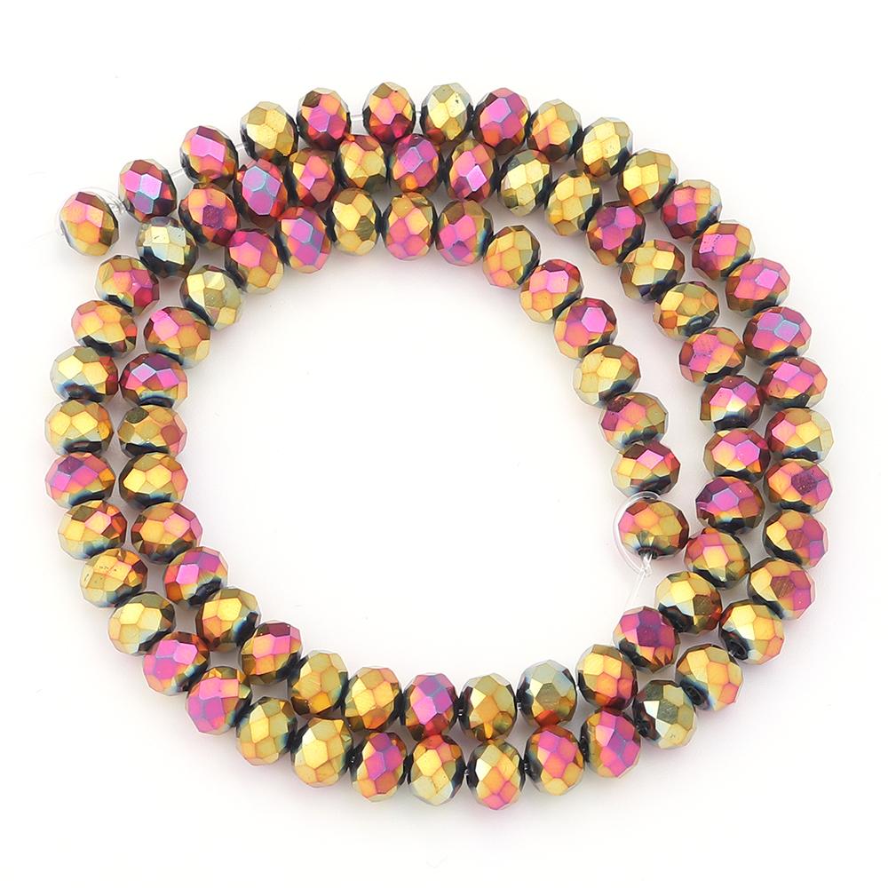 3 4 6 8 10mm Faceted Crystal Beads Red Colorful Glass Loose Spacer Beads For Jewelry Making DIY Bracelet Necklace Accessories