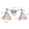 Vintage 2-Lights Wall Light Industrial Black Red Bronze Wall Sconce E27 Metal Shade Vanity Lamp Bathroom Mirror Lighting