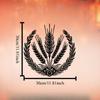 1pc Rustic Iron Wheat Sheaf Wall Art, Farmhouse Metal Wheat Stalk Sculpture for Harvest Thanksgiving Christmas Easter Decor, Weather Resistant
