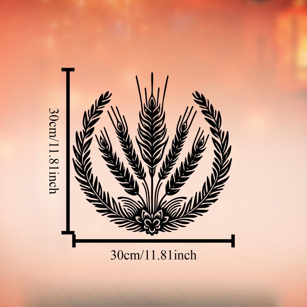 1pc Rustic Iron Wheat Sheaf Wall Art, Farmhouse Metal Wheat Stalk Sculpture for Harvest Thanksgiving Christmas Easter Decor, Weather Resistant
