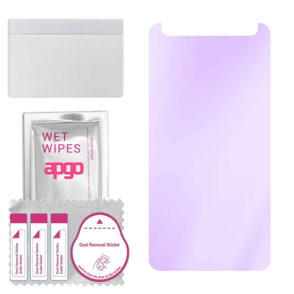 apgo Vidrio protector híbrido 9H anti-azul compatible con Nokia 6.1, vidrio nano flexible, excelente reemplazo para el vidrio templado, resistente a los arañazos, ful