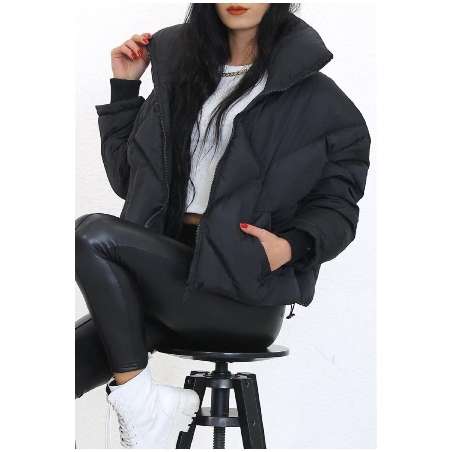 

Sen Club 2109 Пуховик с клетчатым узором и воротником-стойкой 36 чёрный