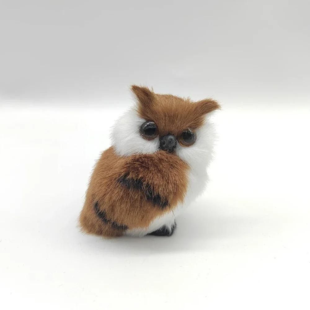 Simulation Owl Exquisite Ornament Cute Lovely Furry Home Decoration Ornament Adornment Simulation Plush Model  Kids Room Gift