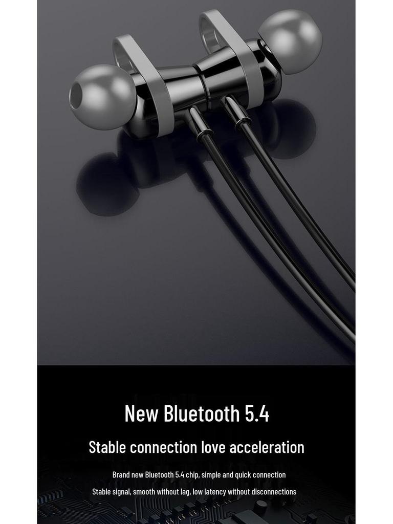 Premium Neckband Wireless Bluetooth Headset: Ultra-Long Battery, High-End Sound, Noise Cancelling In-Ear Sport Earbuds