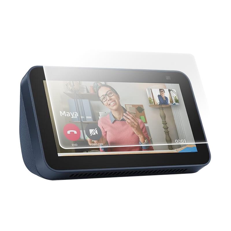 RURIHAI Screen Protector for Amazon Echo Show 5 (1st Gen)/(2nd Gen) 2.5D Straight Edge 0.18mm High Aluminium-silicon Glass Film