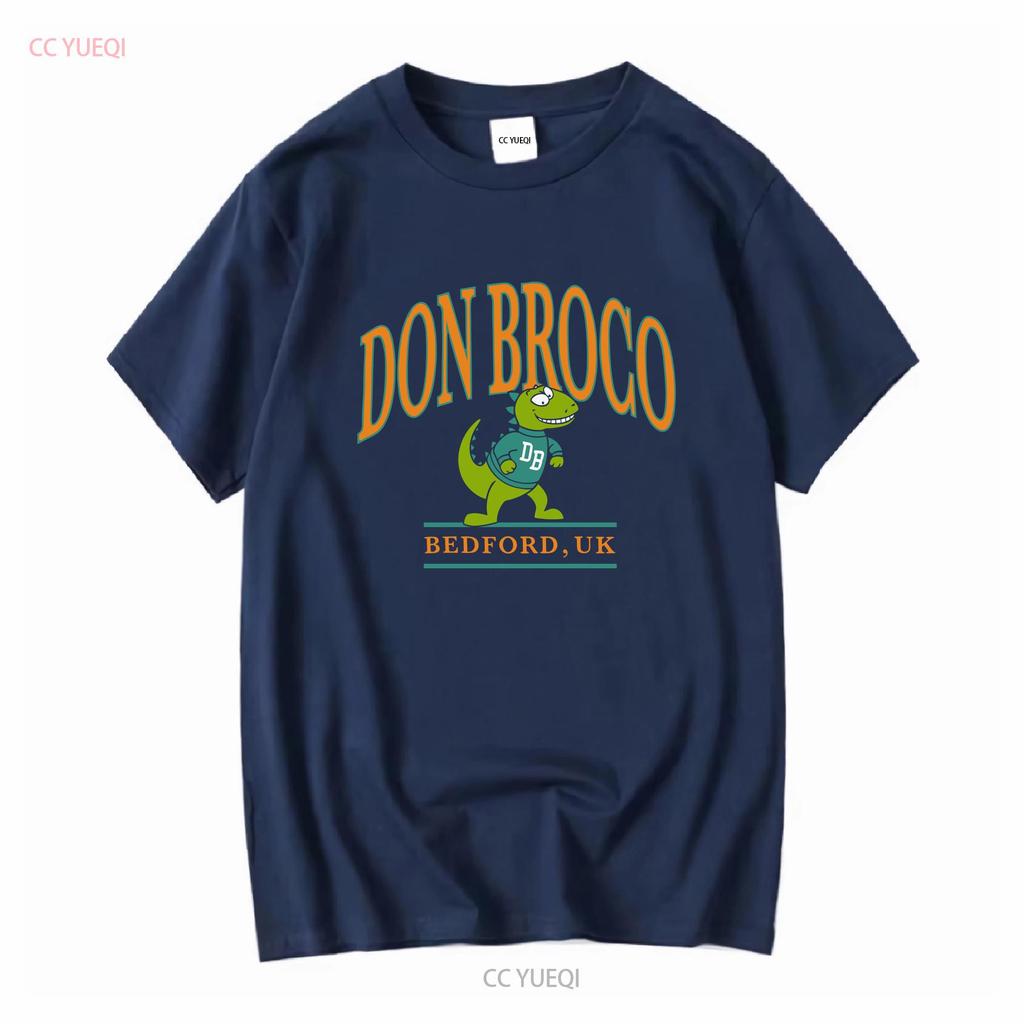 Don Broco Bedford Dinosaur T Shirt vintage Lavato grafico Traspirante uomo Alla moda Leggermente streetwear moda Unisex