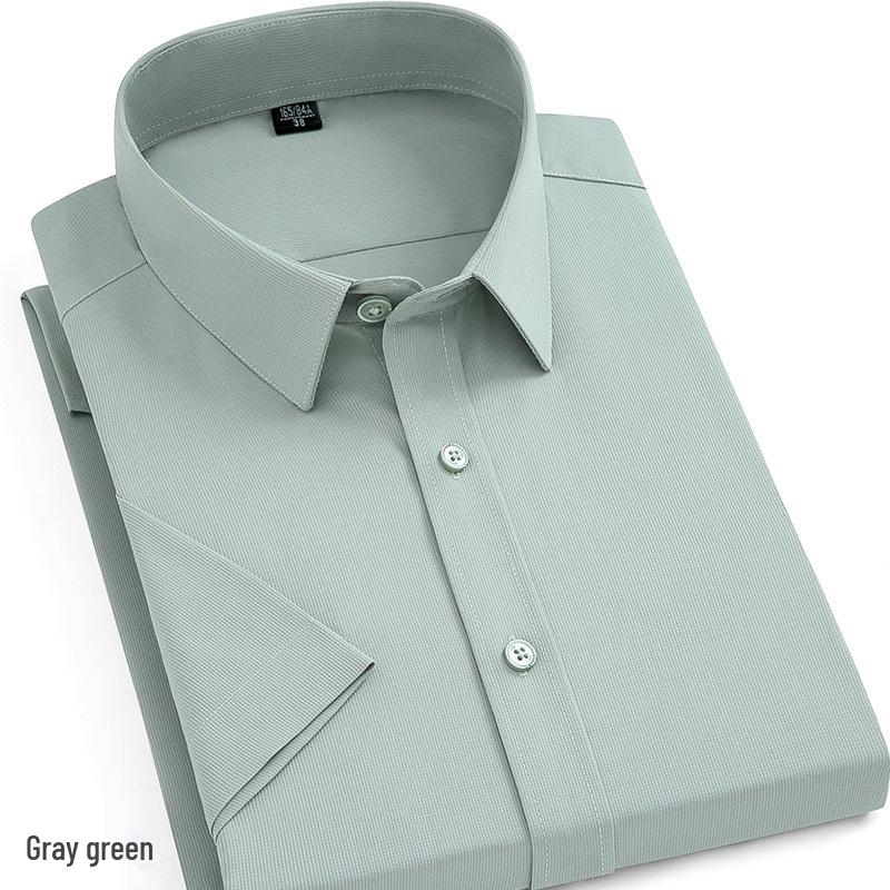 Bamboo Fiber Iron-Free Long Sleeve Korean Style Casual Men's Shirt