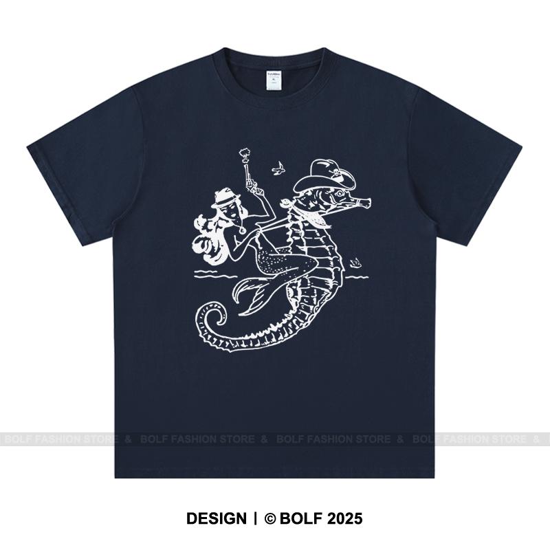 Printed 100% Cotton Women's Oversized T-Shirt Loose Fit Graphic Tees Tops for Daily Wear