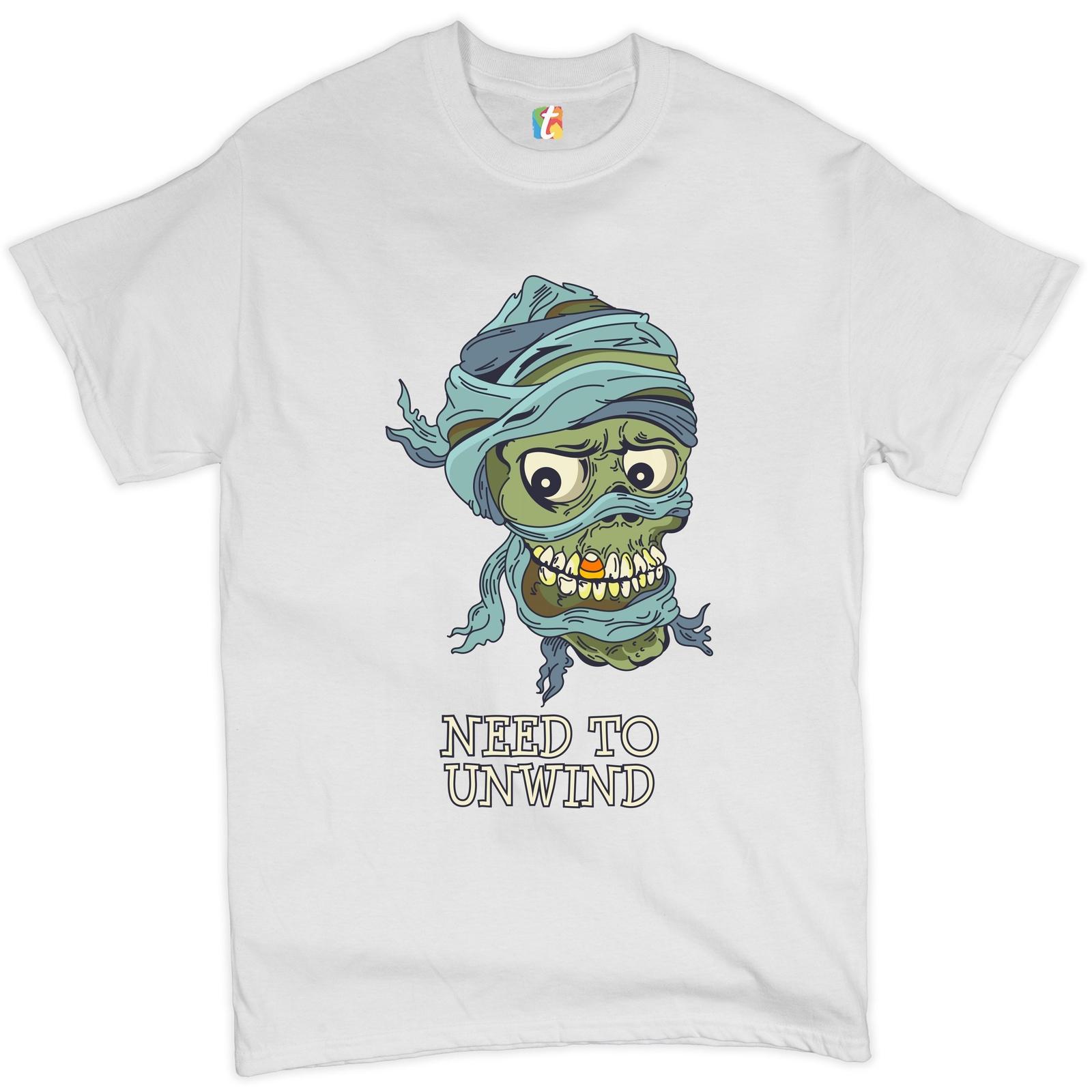 Need to Unwind T-shirt Funny Halloween Zombie Trick-or-Treat Men s Tee S