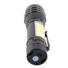 Rechargeable Flashlight 4 Modes High Brightness Metal Flashlight with COB Sidelight for Outdoor