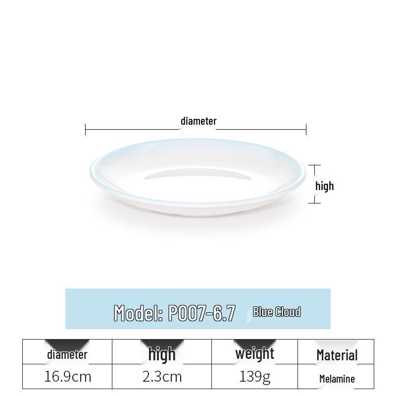 Okrągły talerz melaminowy - Naczynia stołowe inspirowane porcelaną dla restauracji i hoteli, Idealny do kuchni zachodniej