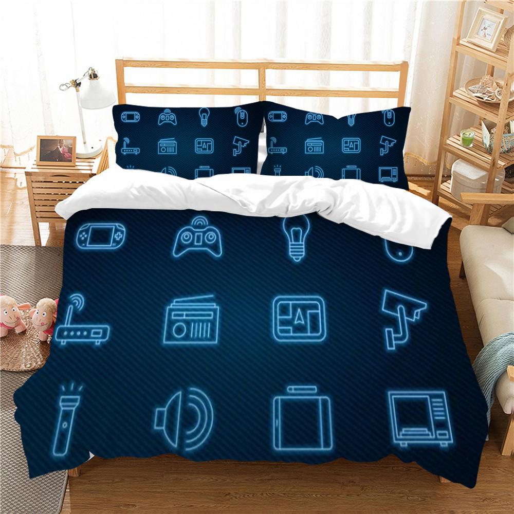 Gamer Home Textiles 3D Print Duvet Cover Set High Quality Microfiber Bedding Set Boy Man Single Double Size Qulit Cover
