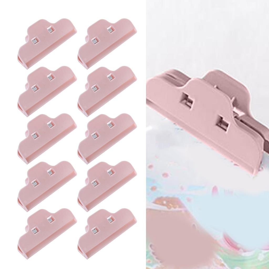 10PCS Food Sealing Clip Tight Damp Proof Multipurpose Easy To Use Snack Bag Sealer Clip for Kitchen Pink