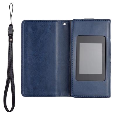 Gigaset MR1 Compatible Case Cover Notebook Leather Flip Mobile Router MR1 Compatible Product Wi-Fi (Navy)