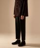 BIRD CHE Cole S Black Woolsilk Slacks