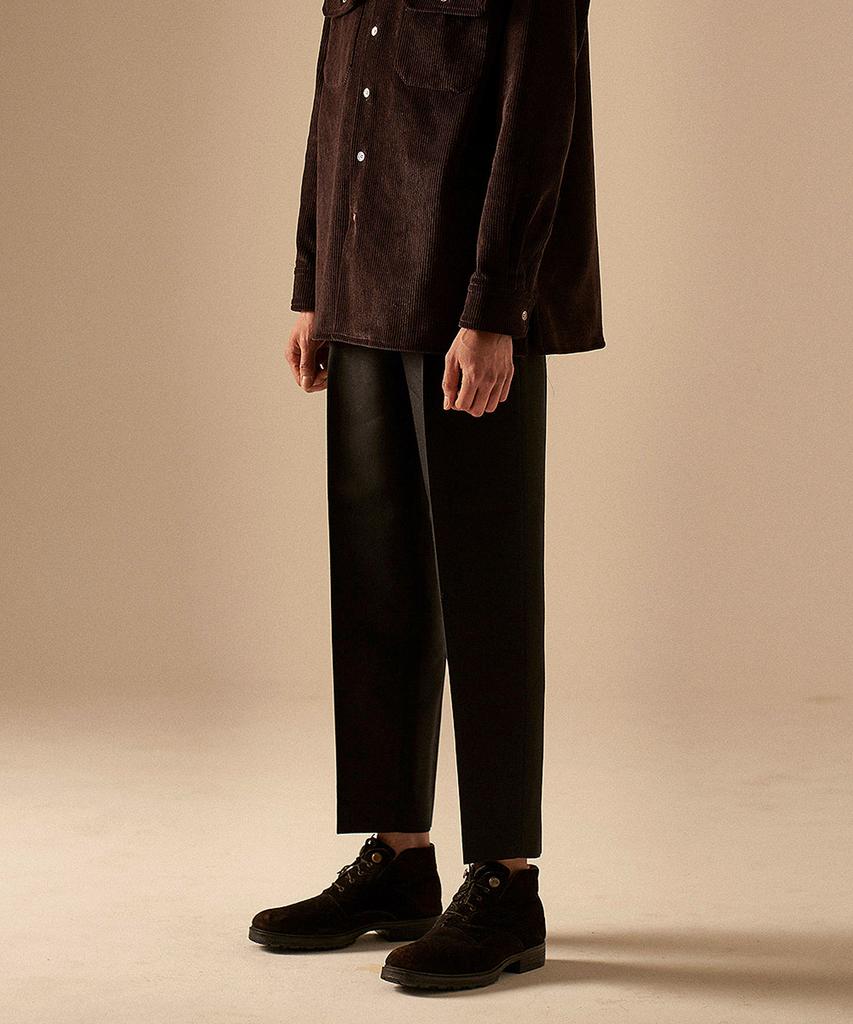 BIRD CHE Cole S Black Woolsilk Slacks