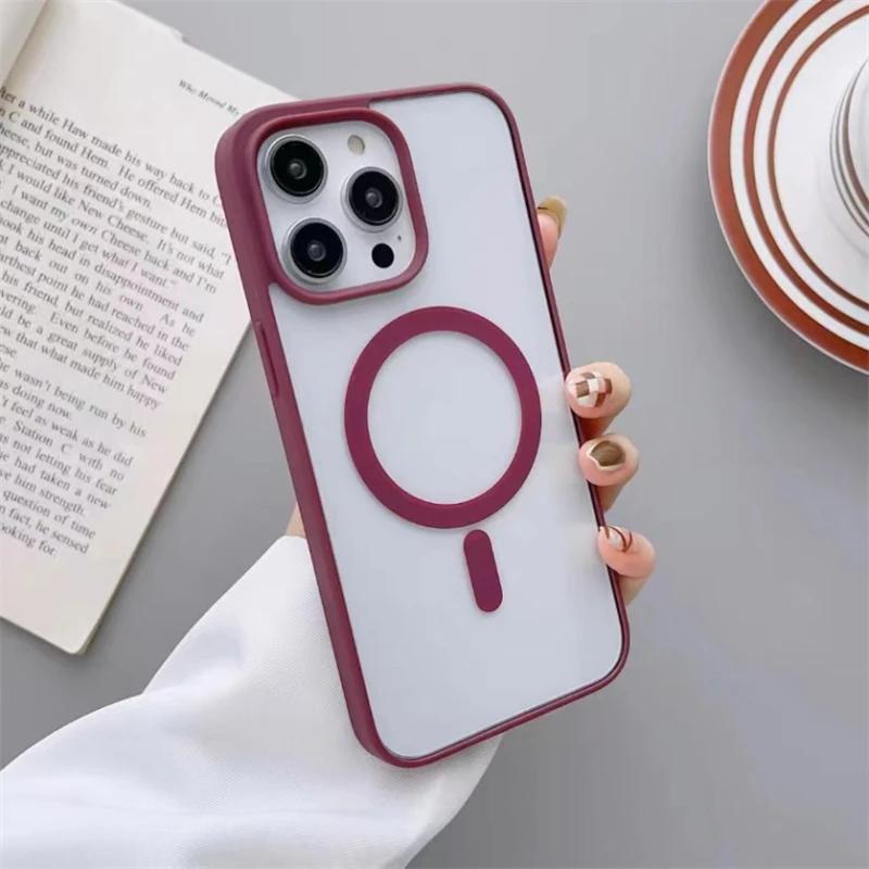 Slim Shockproof Magnetic Case for Magsafe IPhone 16 15 14 13 12 11 Pro Max Plus 16E 16Pro 15Pro Mag Safe Phone Cover Accessories