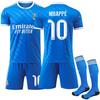 Set Echipament Fotbal Tineri Copii Adulți 2025-26 Real Madrid Al doilea de deplasare Set Tricou Sport Antrenament cu Șosete