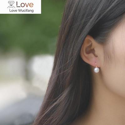 Fashion Black Freshwater Pearl Earrings For Women 925 Sterling Silver Gold Earrings Wedding &Engagement Jewelry