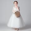 Girls' Puffy Evening Dress - Princess Flower Girl Piano Performance Costume