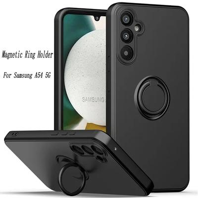 Liquid Silicone Case For Samsung A54 5G A14 A34 A24 A53 A52S A13 A73 A33 A12 A51 A21 Magnetic Ring Holder Phone Cover with Sling