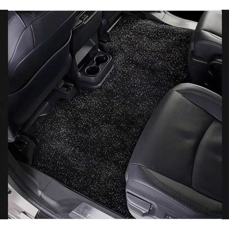 Suitable for Denza D9 Business Vehicles, Rear Seat-Specific Wooden Flooring, Two-Layer Gold Velvet Surface, Middle Row Carpet, Car Floor Mats Denza D9 Second Row Starry Sky Carpet Black