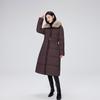 Women’s Long Fur Lapel Windproof Thicken Warm Winter Jacket