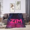 Invader Zim Movie Blanket Soft Warm Street Trend Plush Throw Blanket For Couch Chair Sofa Bed Travel Flannel Bedspread Bed Cover