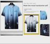 Herren Sommer-Set aus T-Shirt und Shorts mit Farbverlauf aus Eisseide
